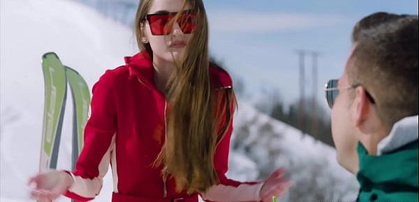  VIXEN Ski bunny Sonya has passionate sex in the Alps